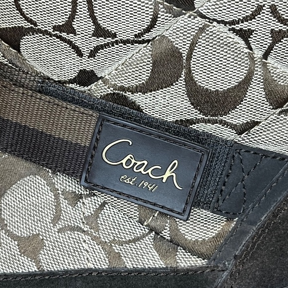 Coach Mariette Logo Winter Snow Boots Rabbit Fur- perfect condition - size 7 1/2 - Picture 7 of 10